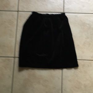 Black velvet skirt
